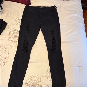 Black Distressed Skinny Jeans